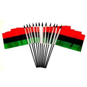 African American Miniature Flags – 12 Pack