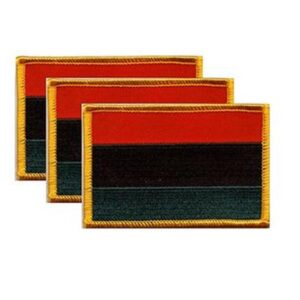 African American Flag PatchPack of 3