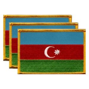 Azerbaijan Flag PatchPack of 3