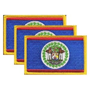 Belize Flag PatchPack of 3