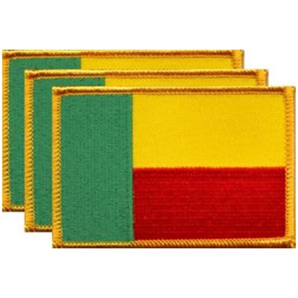 Benin Flag PatchPack of 3