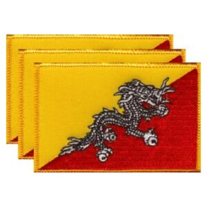 Bhutan Flag PatchPack of 3