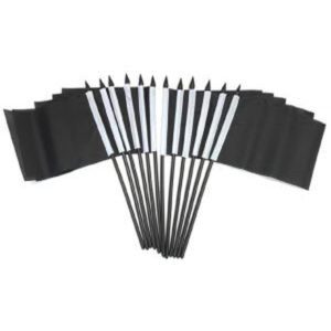 Black Miniature Flags – 12 Pack