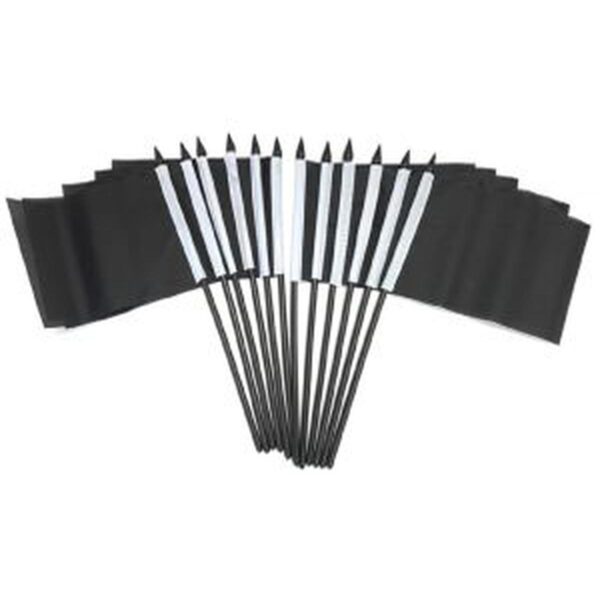Black Miniature Flags - 12 Pack