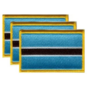 Botswana Flag PatchPack of 3