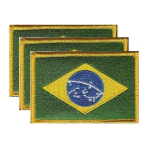 Brazil Flag PatchPack of 3