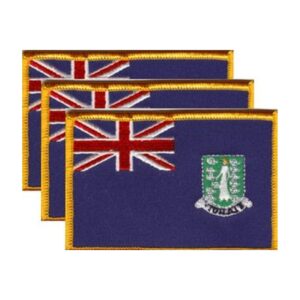 British Virgin Islands Flag PatchPack of 3