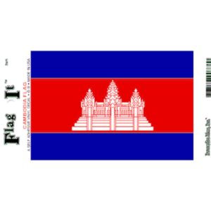 Cambodia Flag DecalPack of 6
