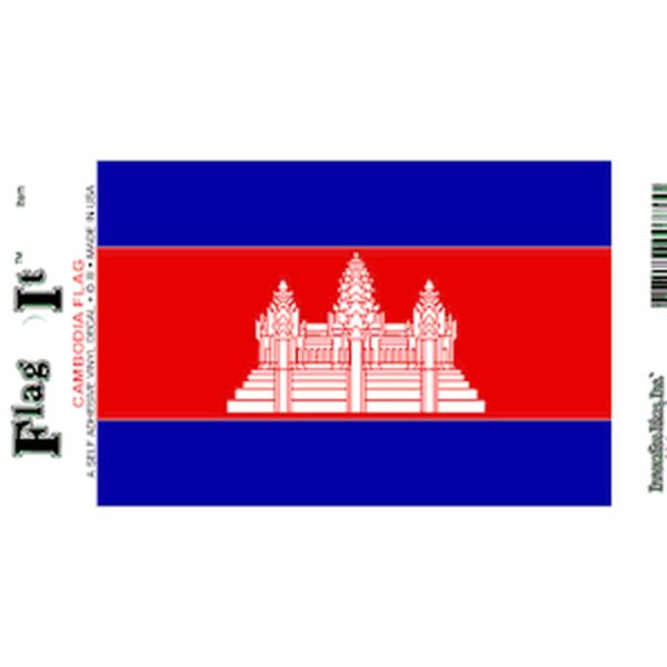 Cambodia Flag DecalPack of 6