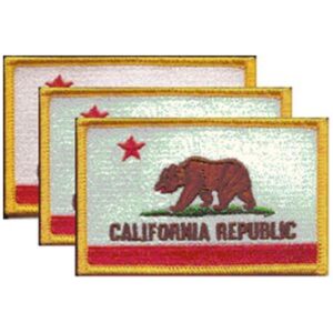 California Flag PatchPack of 3