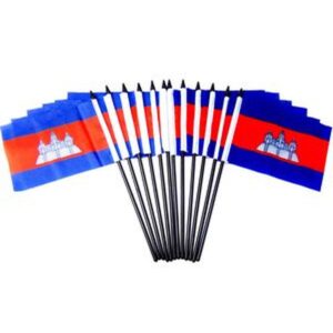 Cambodia Miniature Flags – 12 Pack