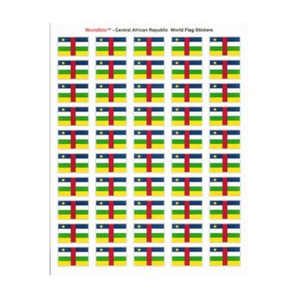 Central African Republic Sheet of 50 Stickers