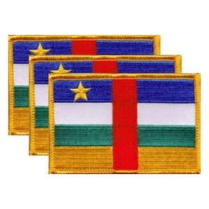 Central African Republic Flag PatchPack of 3