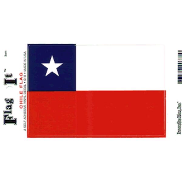 Chile Flag DecalPack of 6