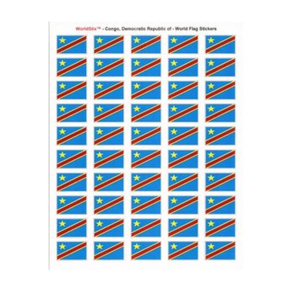 Congo, Democratic Republic of Sheet of 50 Stickers