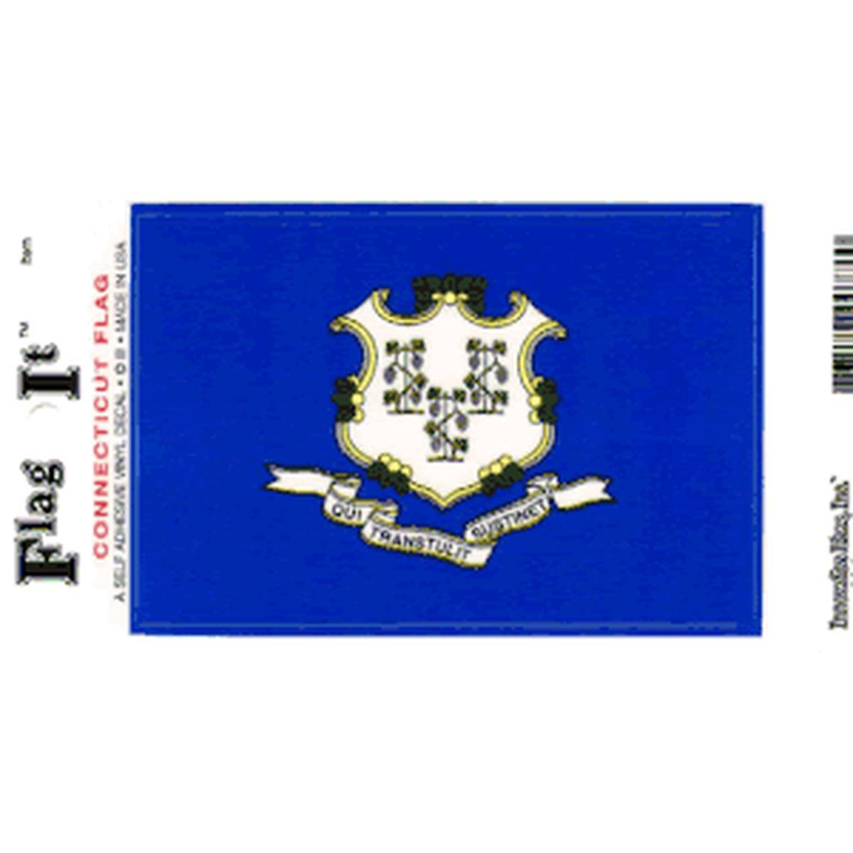 Connecticut Flag DecalPack of 6