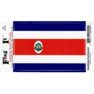 Costa Rica Flag DecalPack of 6