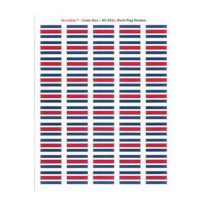 Costa Rica (No Seal) Sheet of 50 Stickers