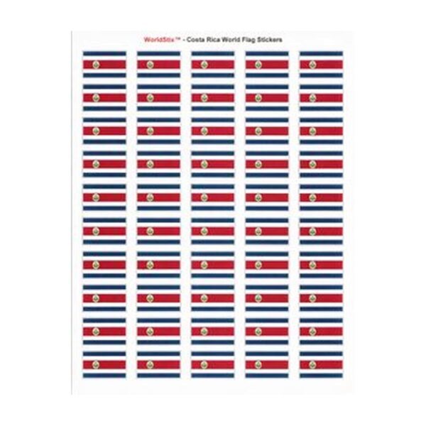 Costa Rica Sheet of 50 Stickers