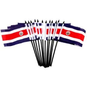 Costa Rica Miniature Flags – 12 Pack