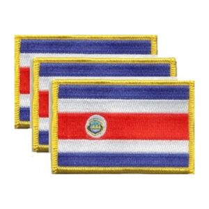Costa Rica Flag PatchPack of 3