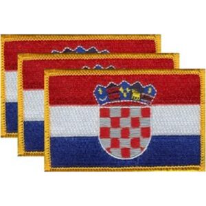Croatia Flag PatchPack of 3