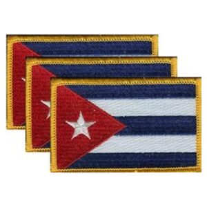 Cuba Flag PatchPack of 3