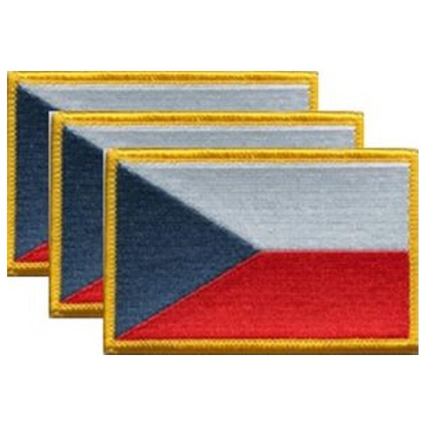 Czech Republic Flag PatchPack of 3