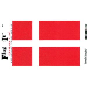 Denmark Flag DecalPack of 6