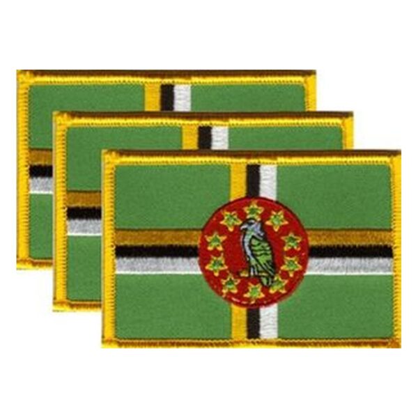 Dominica Flag PatchPack of 3