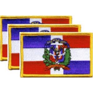 Dominican Republic Flag PatchPack of 3