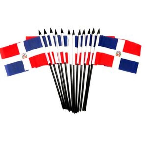 Dominican Republic Miniature Flags - 12 Pack