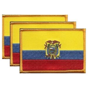 Ecuador Flag PatchPack of 3