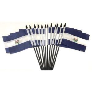 El Salvador Miniature Flags – 12 Pack