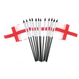 England St. Georgia Miniature Flags – 12 Pack