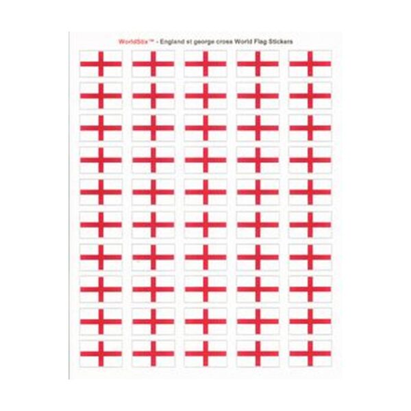 England St. George's Cross Sheet of 50 Stickers
