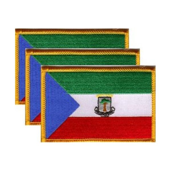 Equatorial Guinea Flag PatchPack of 3