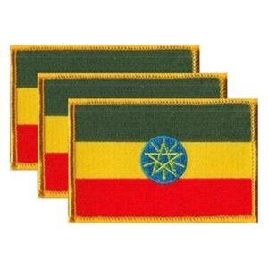 Ethiopia Flag PatchPack of 3