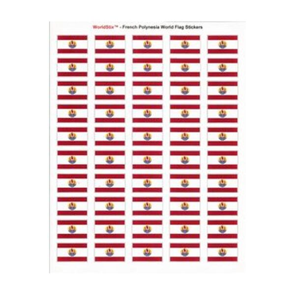 French Polynesia Sheet of 50 Stickers