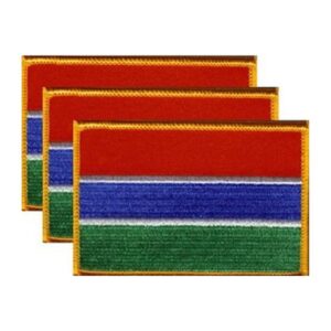 Gambia Flag PatchPack of 3