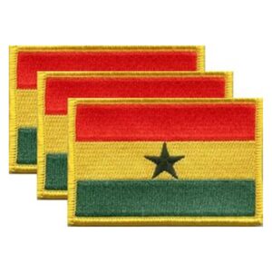 Ghana Flag PatchPack of 3