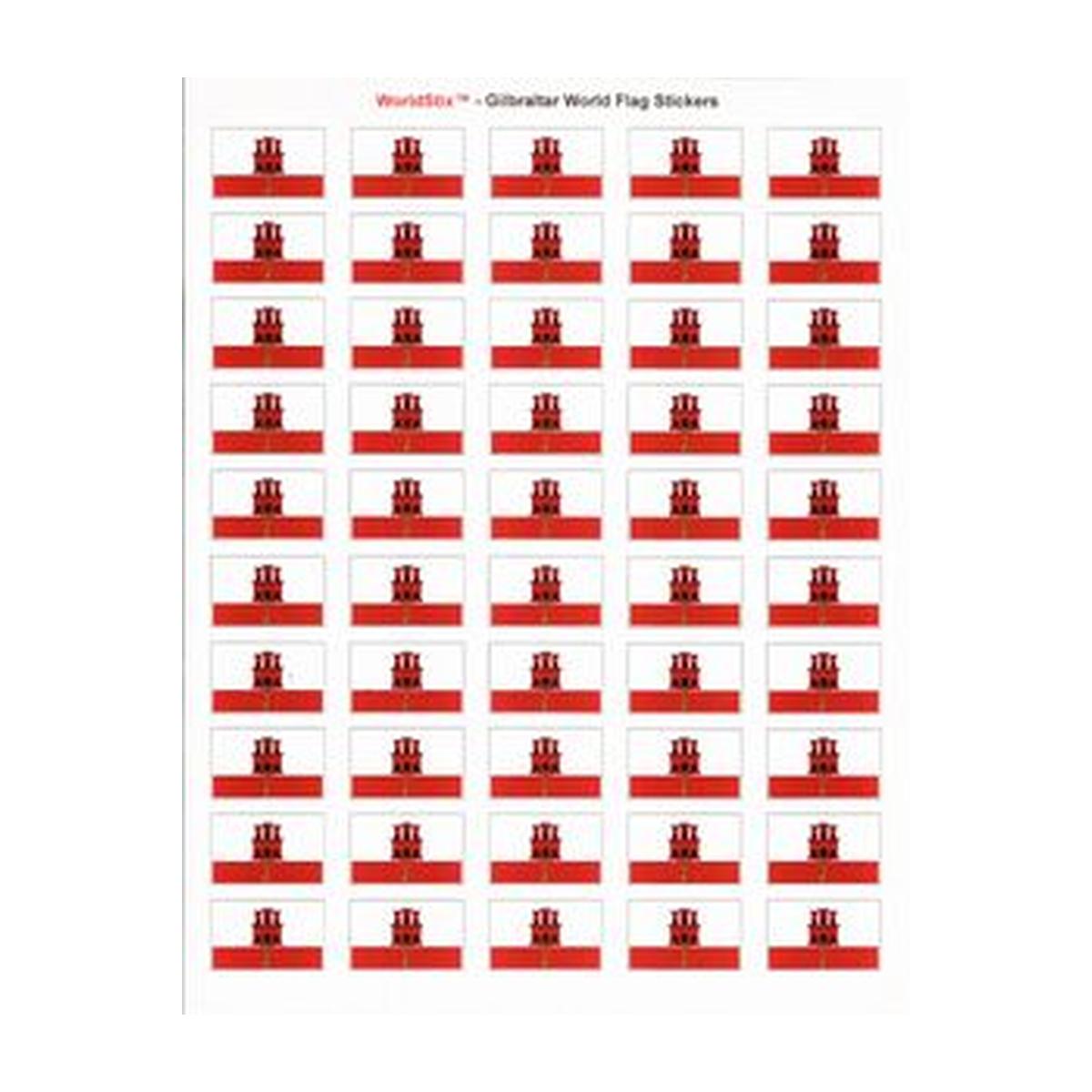 Gibraltar Sheet of 50 Stickers