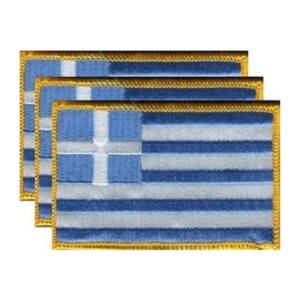 Greece Flag PatchPack of 3
