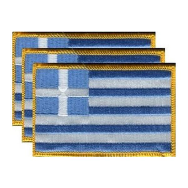 Greece Flag PatchPack of 3
