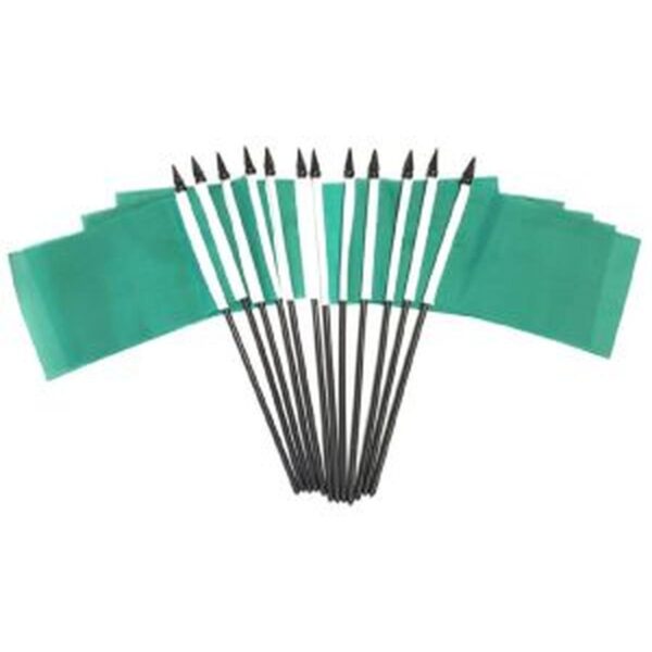 Green Miniature Flags - 12 Pack
