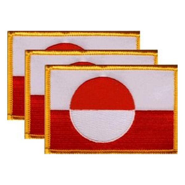 Greenland Flag PatchPack of 3