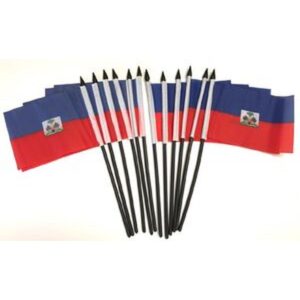 Haiti Miniature Flags – 12 Pack