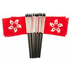 Hong Kong Miniature Flags – 12 Pack