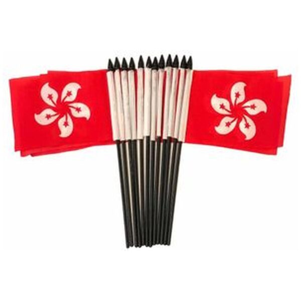 Hong Kong Miniature Flags - 12 Pack