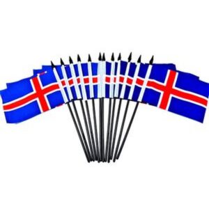 Iceland Miniature Flags – 12 Pack